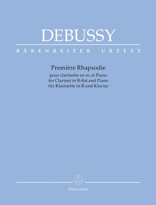 Première Rhapsodie for Orchestra with Solo Clarinet in B-flat (Clarinet & Piano) [Sheet music] Debussy, Claude