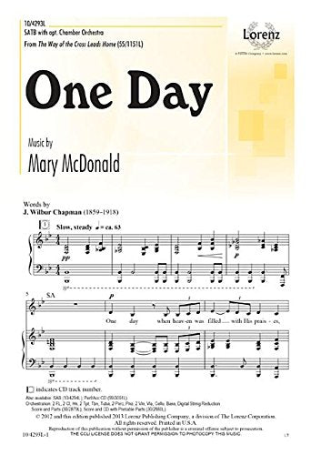 One Day [Sheet music] Mary McDonald