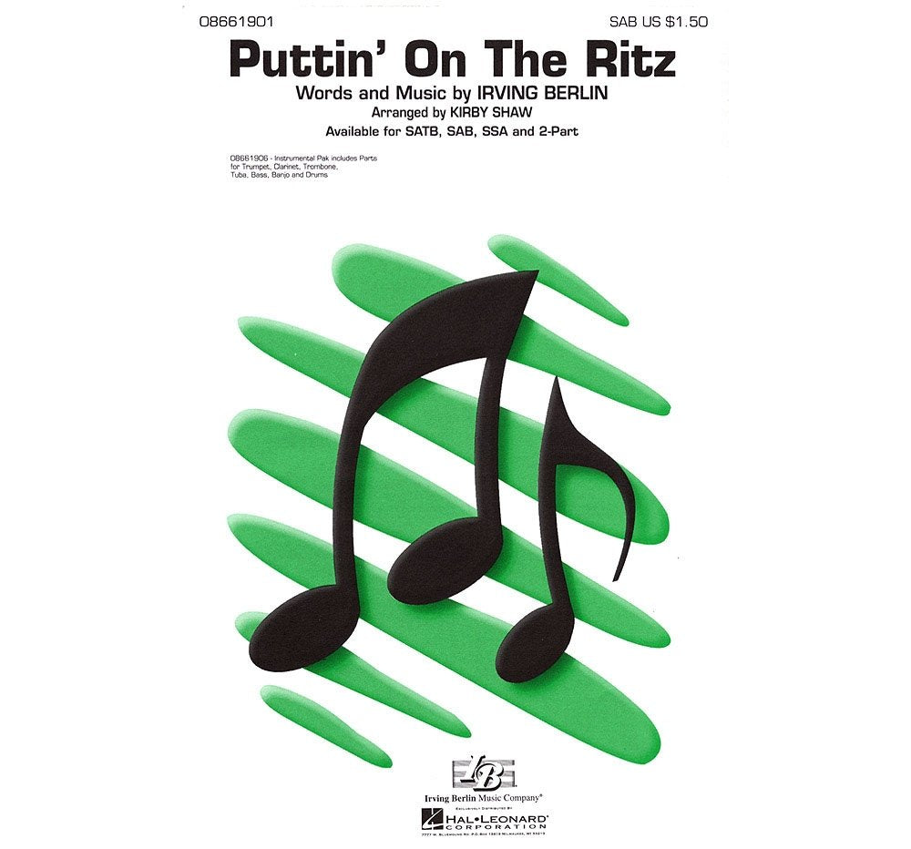 Puttin' On the Ritz by Irving Berlin 2-Part - Sheet Music