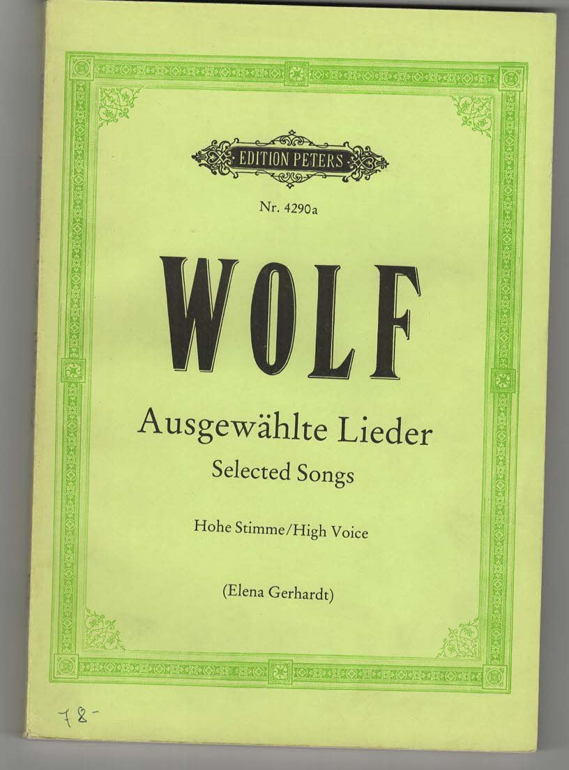 51 Selected Songs (High Voice): Sheet (Edition Peters) [Paperback] Wolf, Hugo and Gerhardt, Elena