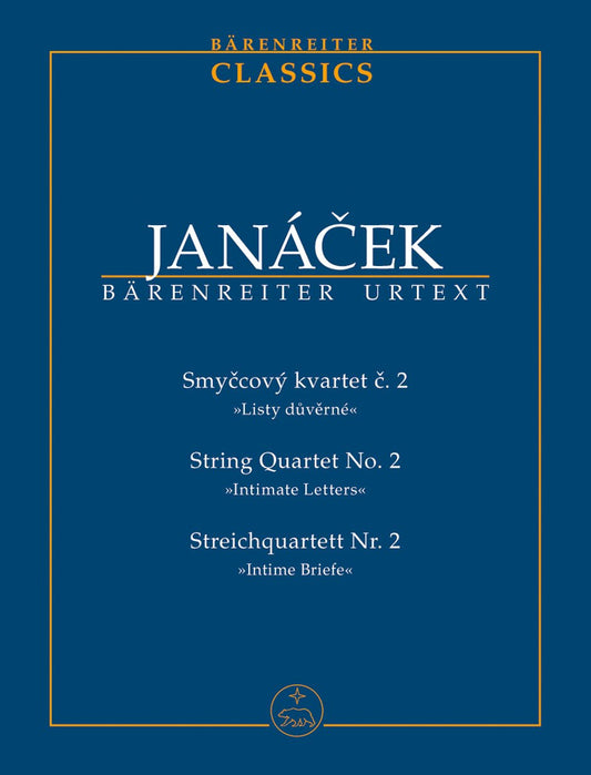 Janáček: String Quartet No. 2 - Intimate Letters / Listy důvěrné (Study Score) [Sheet music]