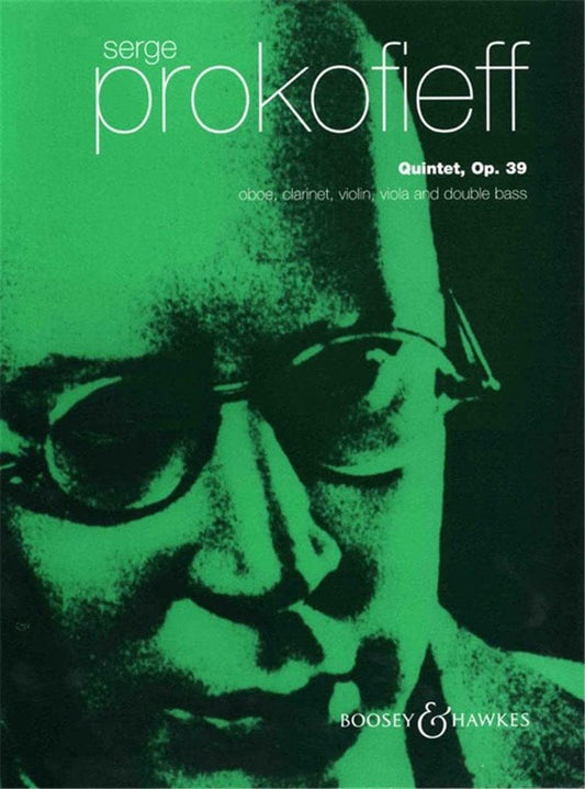 Quintet In Gm: op. 39. oboe, clarinet, violin, viola and double bass. Jeu de parties. [Sheet music] Prokofieff, Serge
