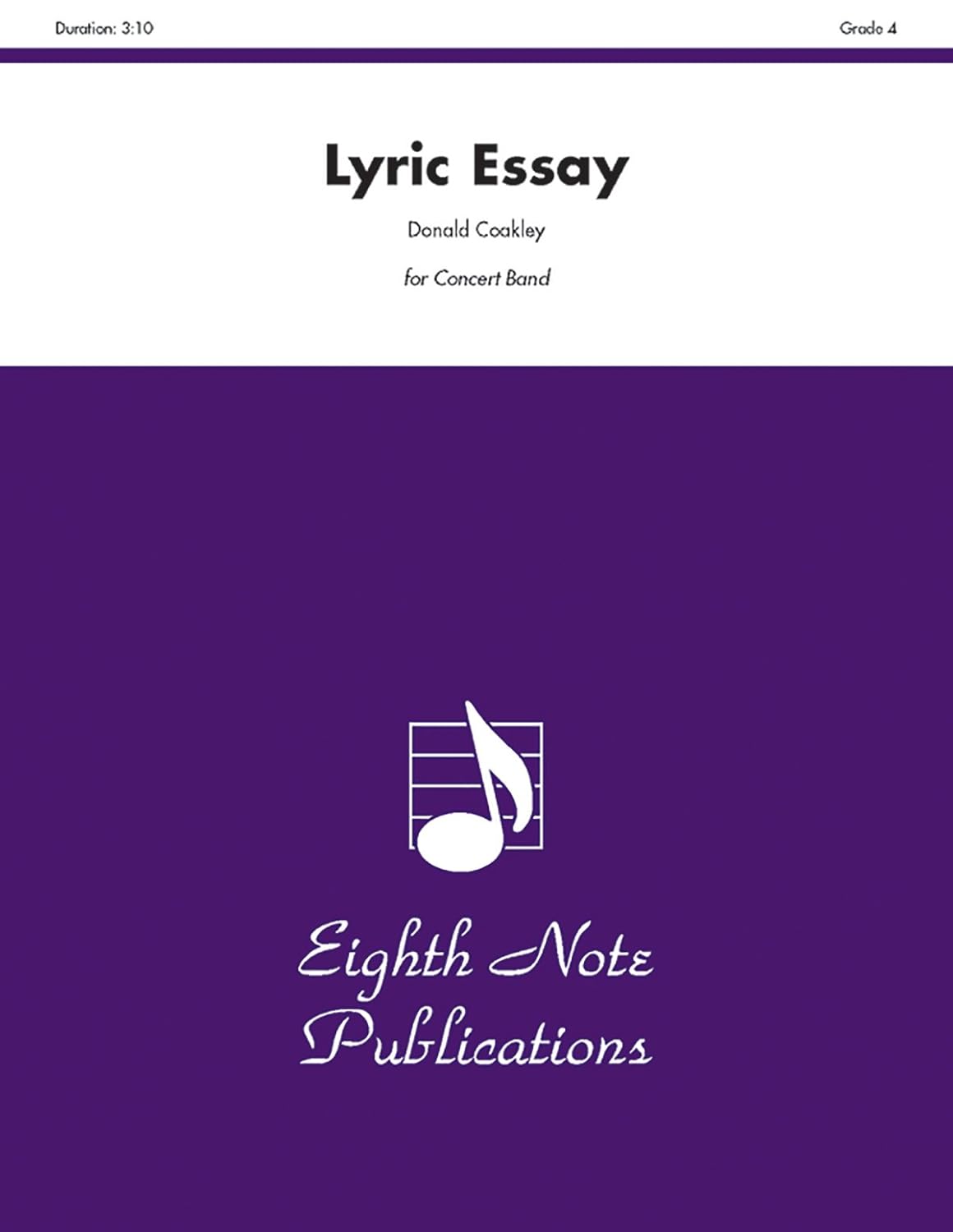 Lyric Essay: Conductor Score & Parts (Eighth Note Publications) [Paperback] Coakley, Donald