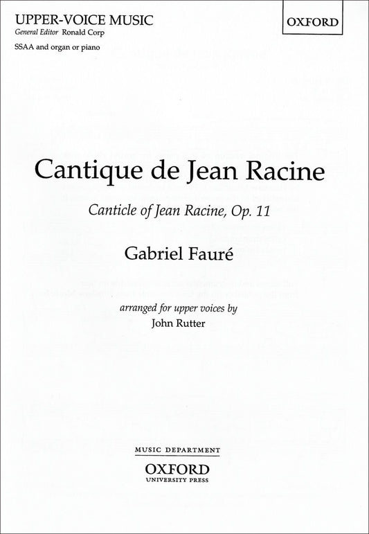 Cantique de Jean Racine [Sheet music] Fauré, Gabriel