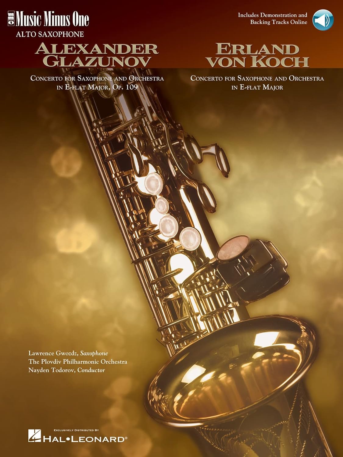 Glazunov - Concerto in E-flat Major, Op. 109; Von Koch - Concerto in E-flat Major (Music Minus One for Alto Saxophone) Book/Online Audio [Paperback] Glazunov, Alexander and Koch, Erland Von