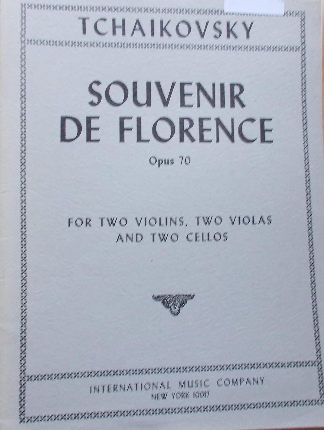 Souvenir de Florence, Opus 70 by Tchaikovsky
