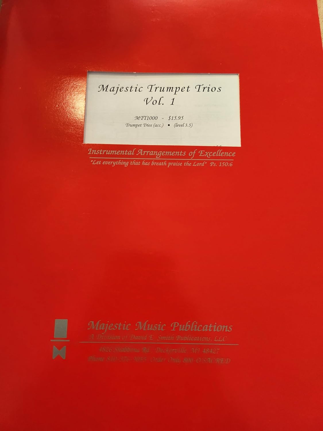 Majestic Trumpet Trios, Vol. 1 [Paperback] Various