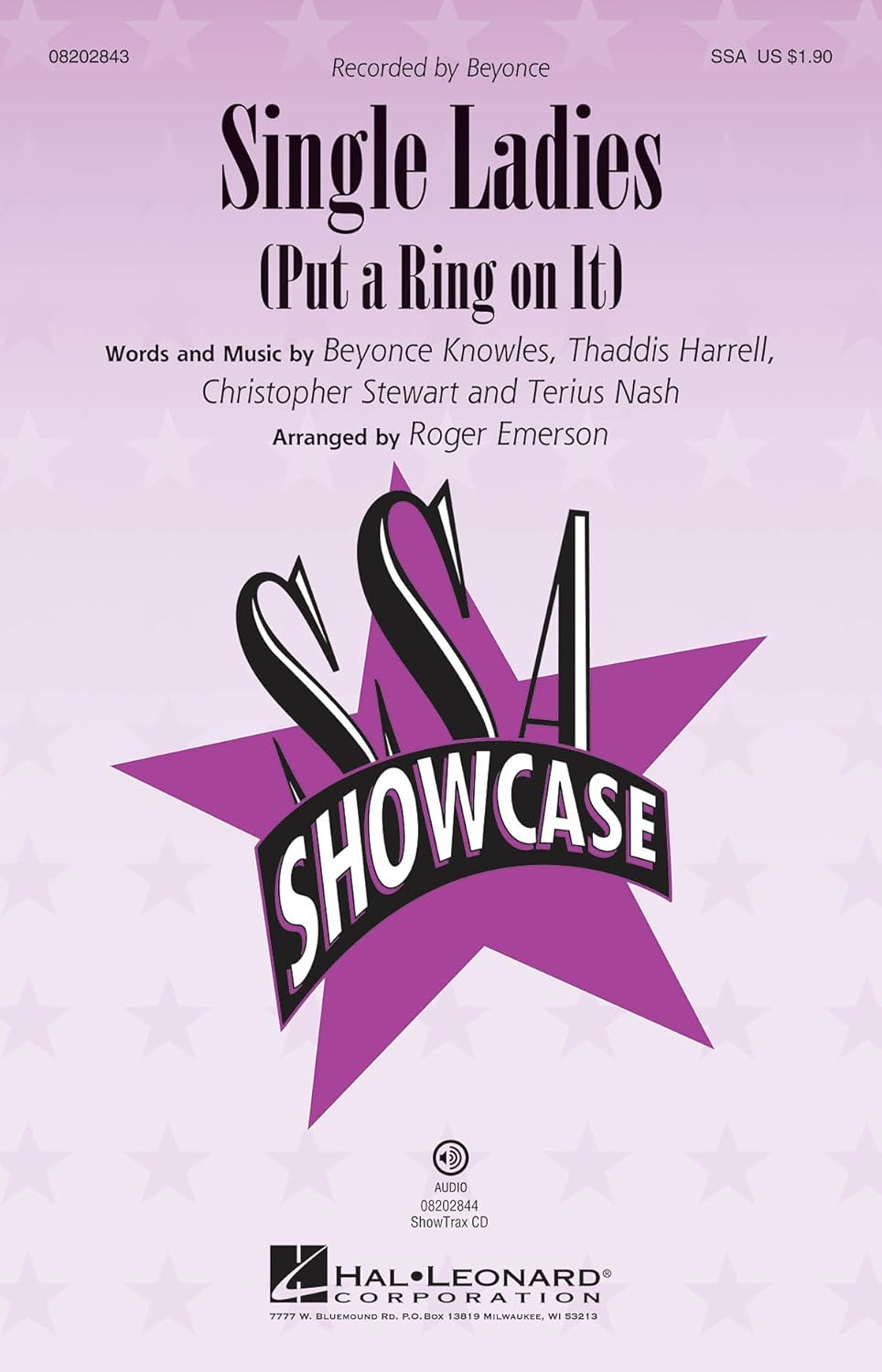Single Ladies (Put a Ring on It) by Beyonce SSA - Sheet Music By Roger Emerson