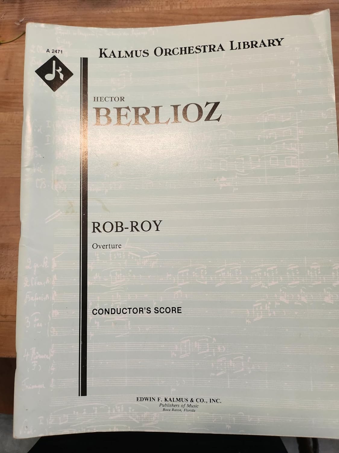 Rob Roy Overture. By Berlioz, Hector