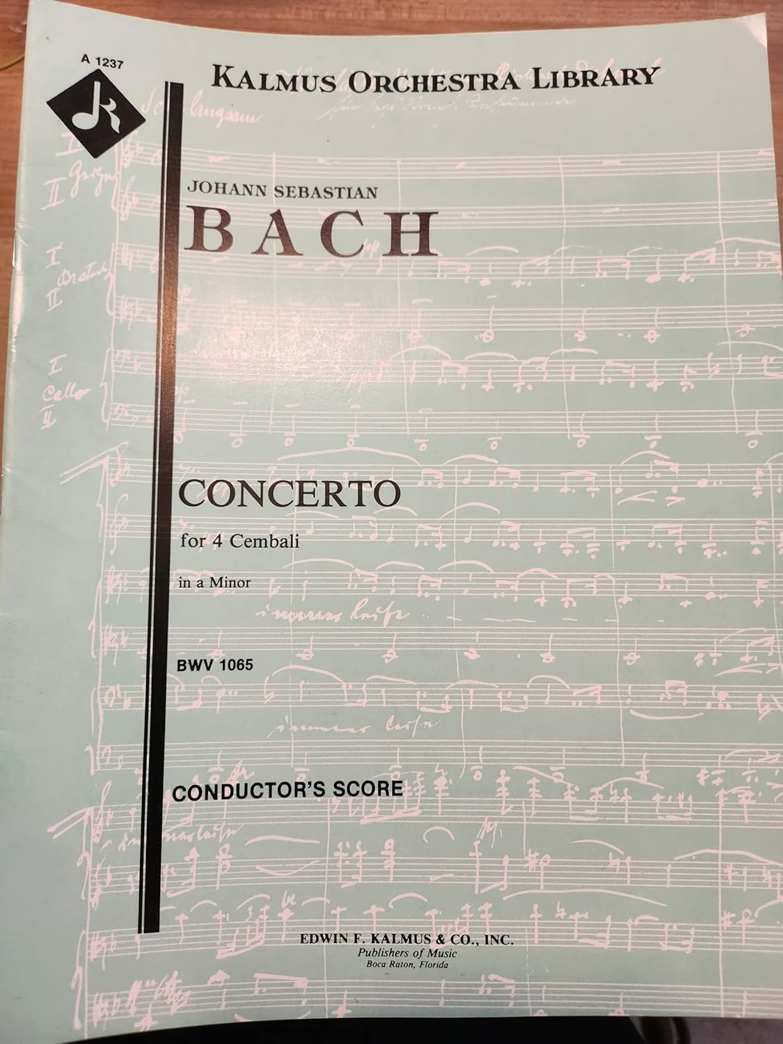 Bach: Harpsichord Concertos (Study Score) [Sheet music] Carl Philipp Emanuel Bach