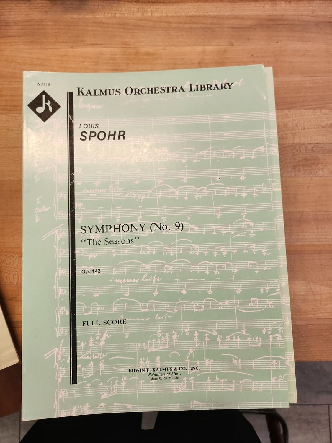 Symphony No. 9, Op. 143 'The Seasons' [Paperback] Spohr, Louis