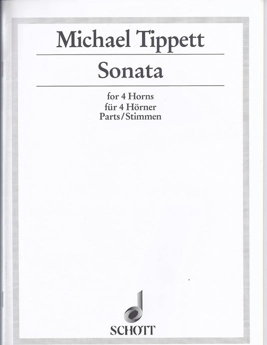 Sonata for four Horns. Miniature score [Unknown Binding] Michael Kemp Tippett