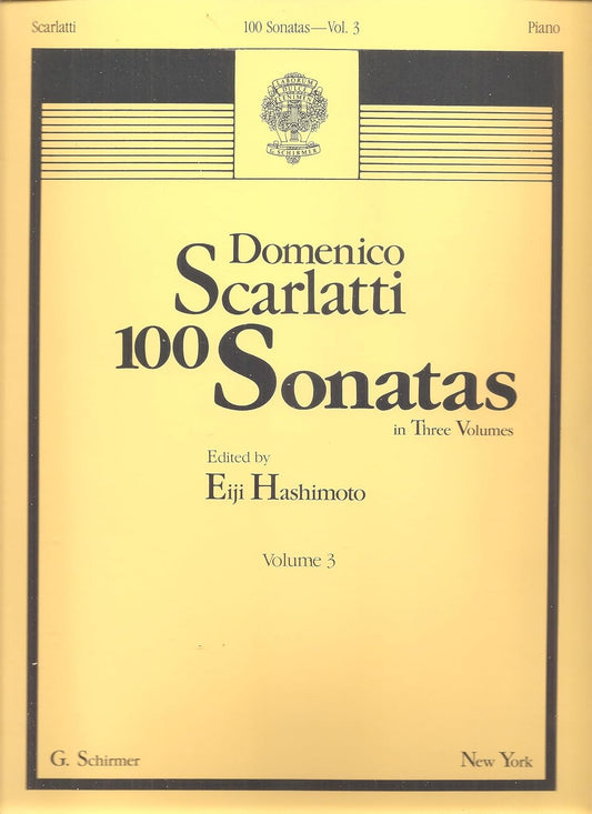 DOMINICO SCARLATTI: 100 SONATAS VOLUME 3 PIANO [Unknown Binding] Domenico Scarlatti