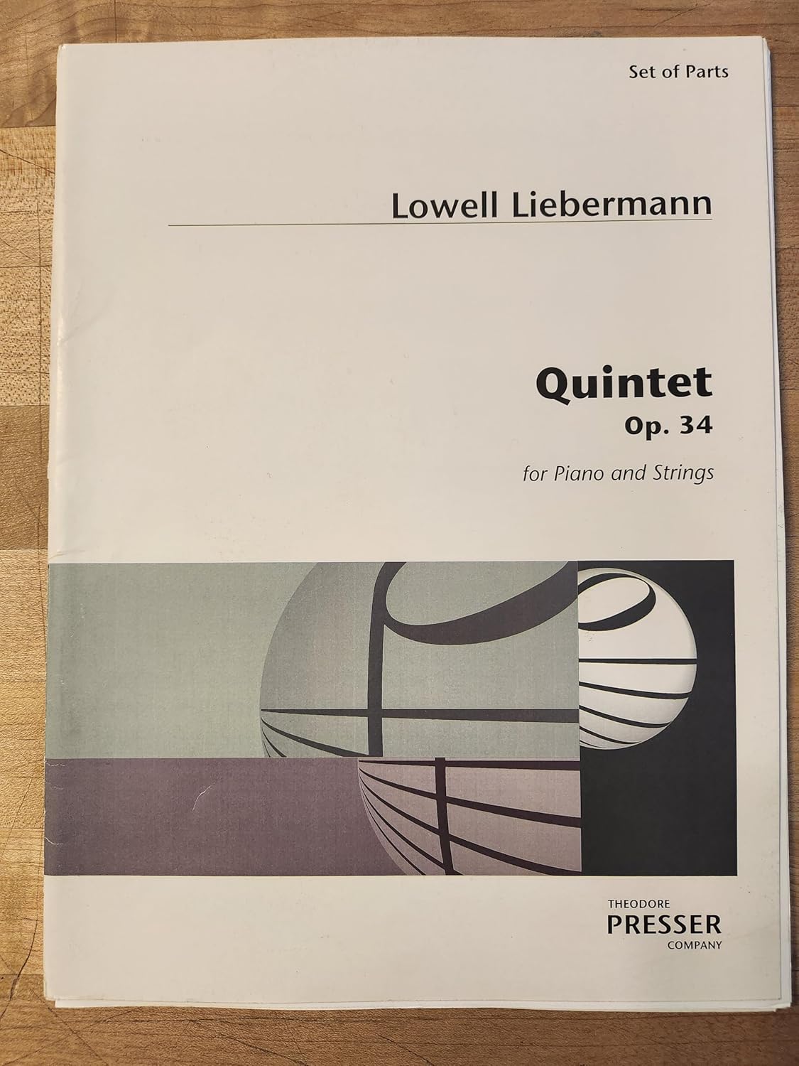 Quintet For Piano and Strings by Lowell Liebermann Chamber Music - Sheet Music.