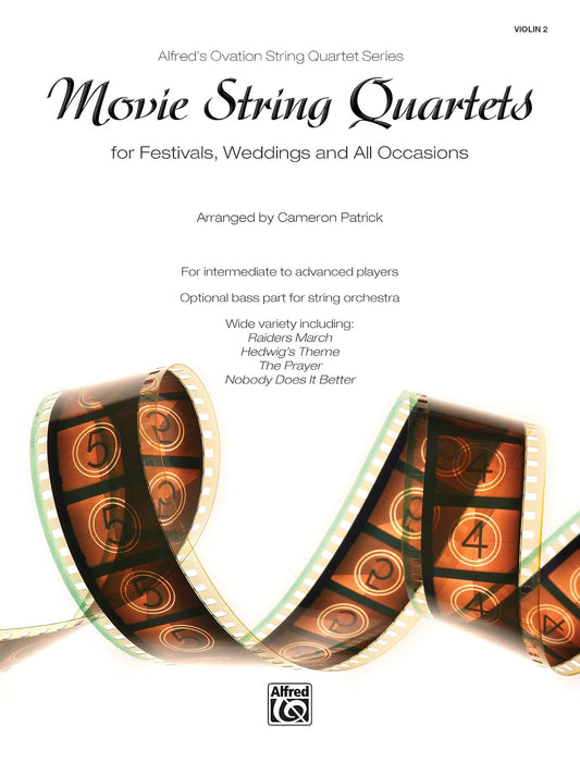 Movie String Quartets for Festivals, Weddings, and All Occasions: Violin 2, Parts (Alfred's Ovation String Quartet Series) [Paperback] Patrick, Cameron