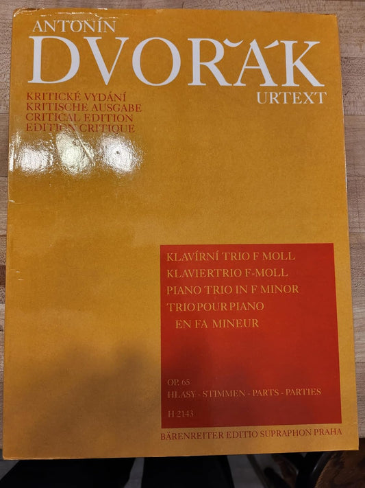 Piano Trio F minor op. 65 [Sheet music] Antonin Dvorak