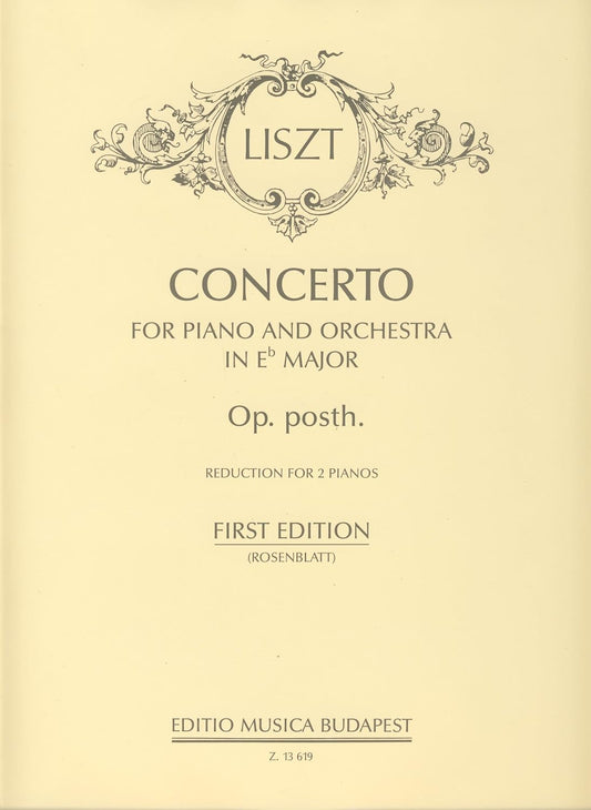 CONCERTO MI B. OP. POST. - 2 PIANOS Partition classique Piano - instrument à clavier Piano [Paperback] LISZT