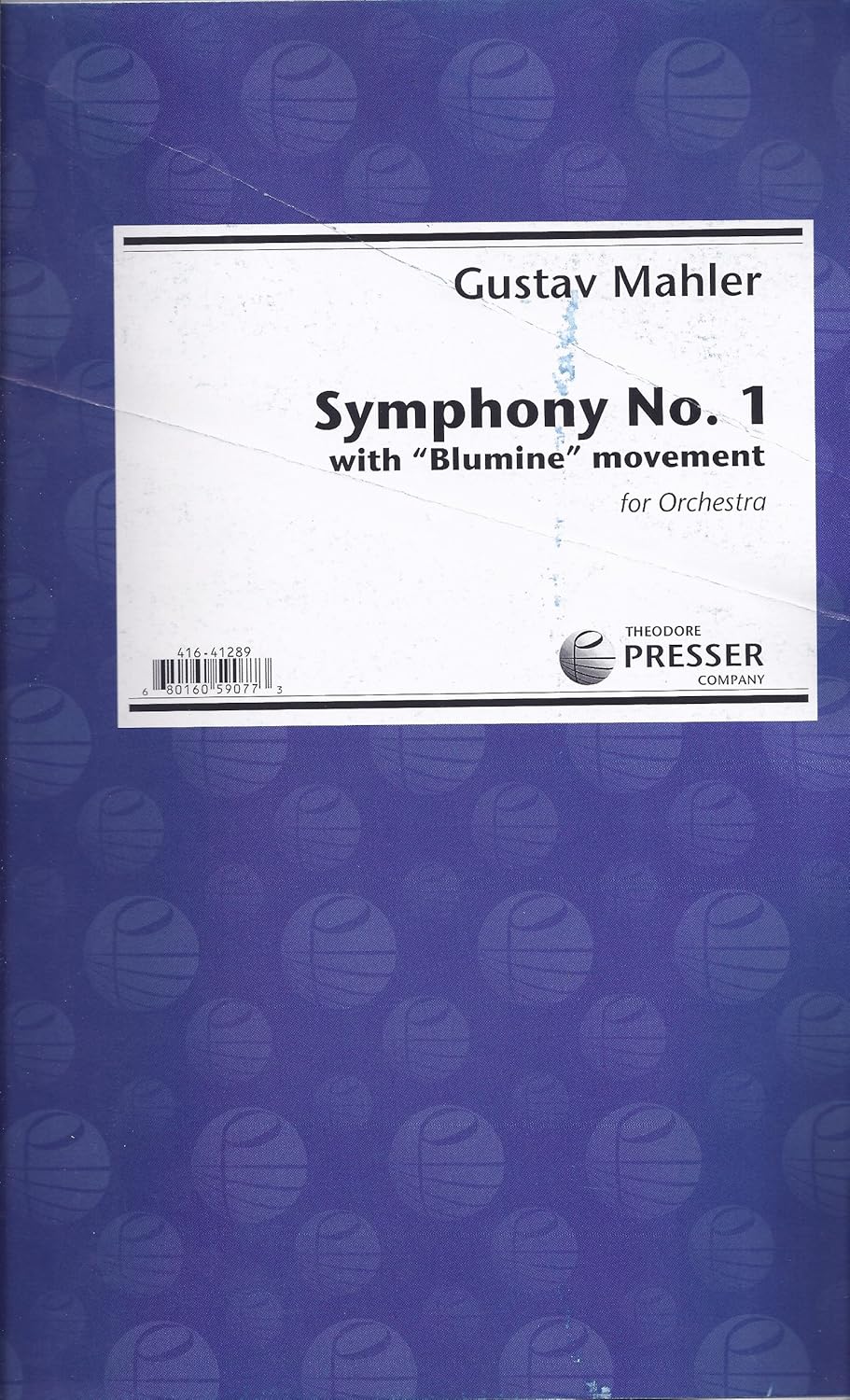 Symphony No. 1 with Blumine Movement Standard Notation. For Orchestra. [Spiral-bound] Gustav Mahler