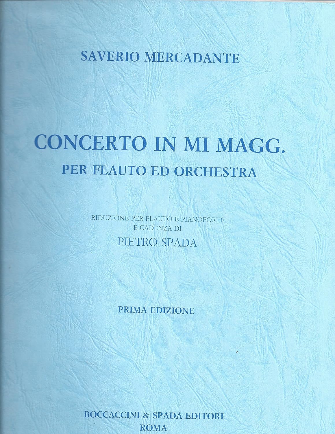 CONCERTO IN E [Paperback] Saverio Mercadante