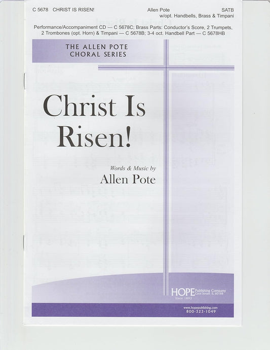 Christ Is Risen! By Allen Pote. For Satb Choir. Resurrection, Easter, Sacred. Octavo. [Paperback] Allen Pote