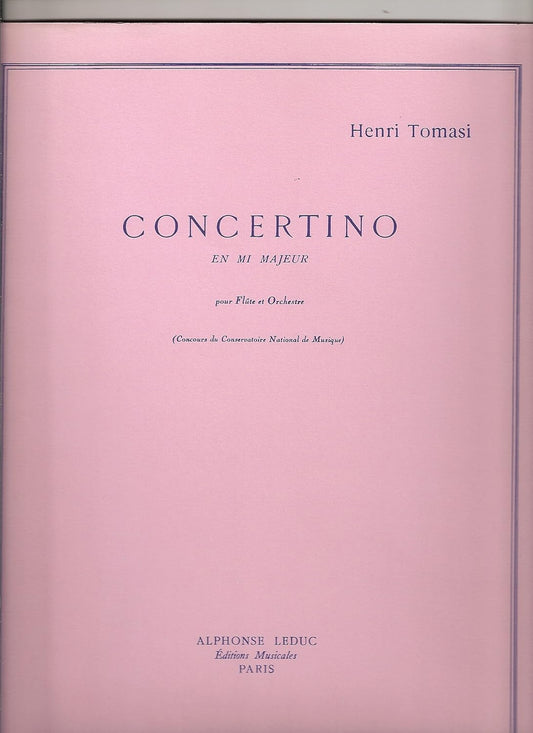 Concertino En Mi Majeur (Flute Orchestre) [Paperback] TOMASI HENRI (COMPO