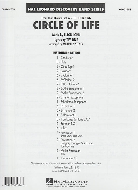 Circle of Life [Paperback] Elton John, Tim Rice and Michael Sweeney