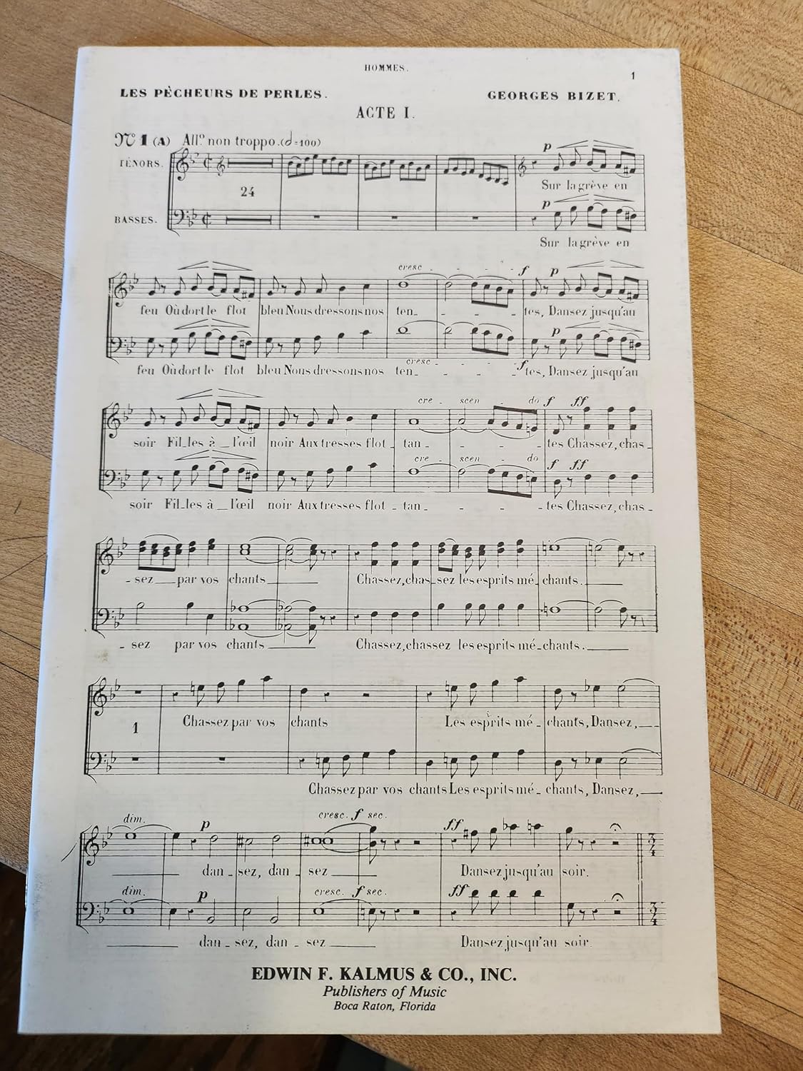 Les Pecheurs de Perles (The Pearl Fishers) [Paperback] Georges Bizet