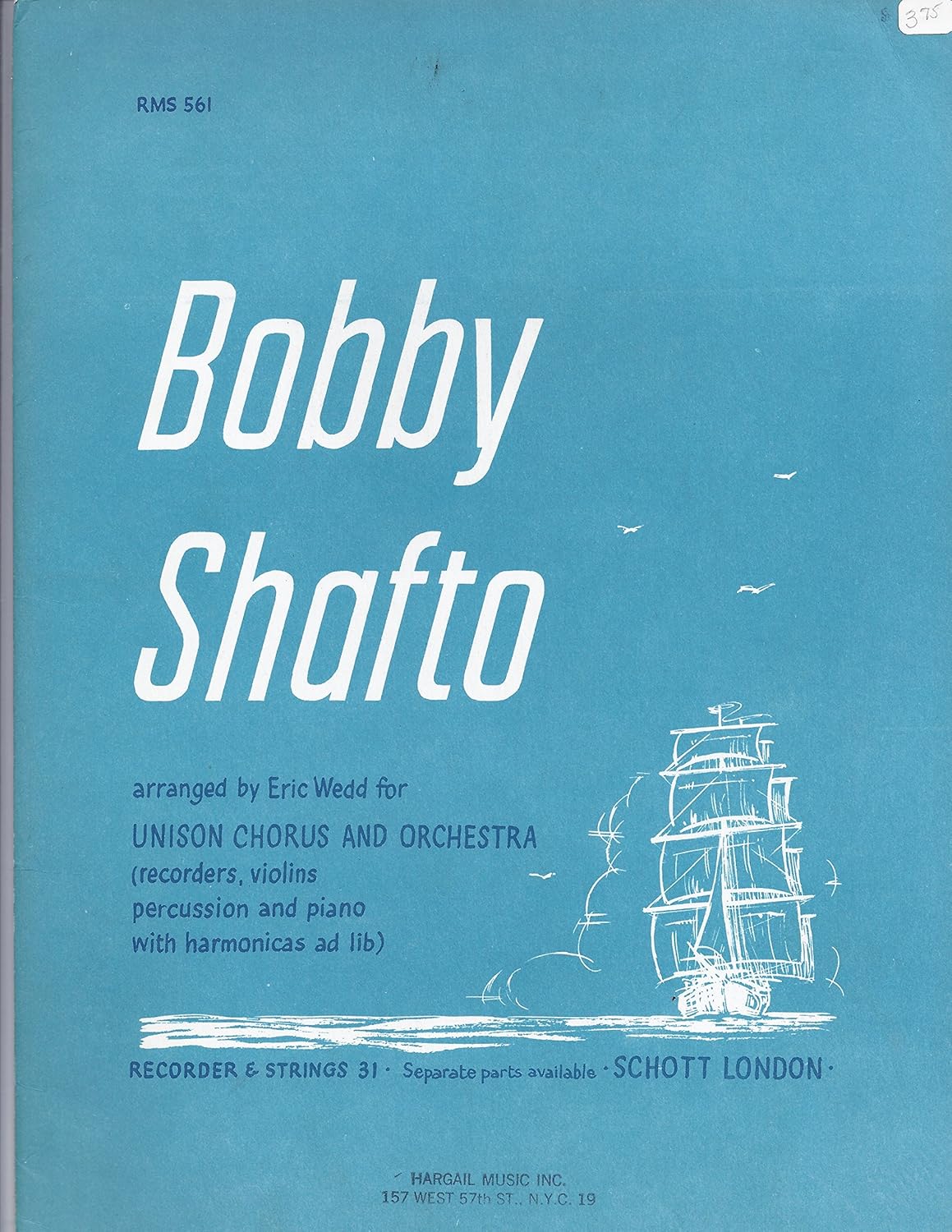 Bobby Shafto. Arranged By Eric Webb [Paperback] Eric Webb