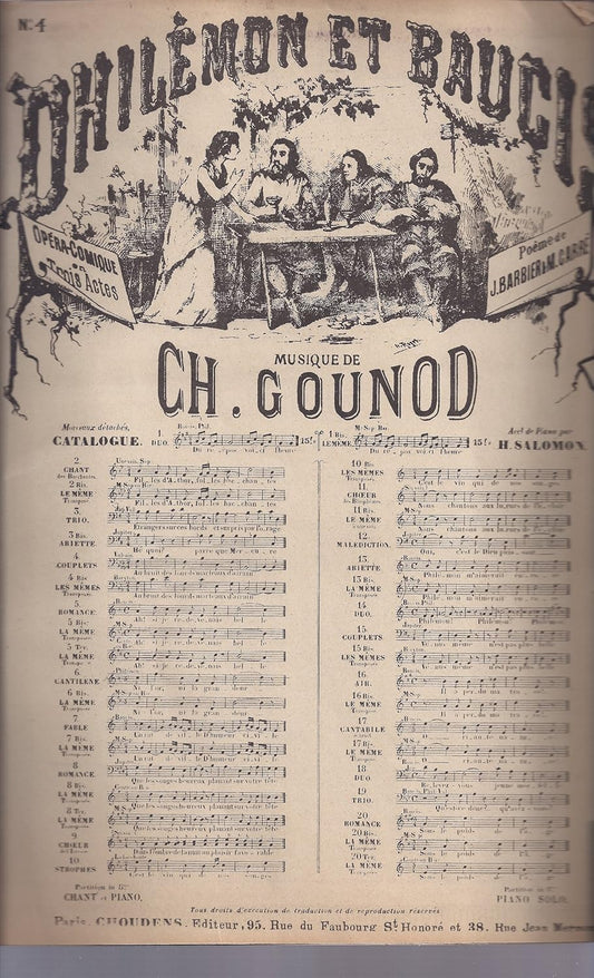 Philemon Et Baucis: Air N04 Au Bruit Des Lourds Marteaux Basse Et Pno By Charles Francois Gounod. For Bass and Piano. [Paperback] Charles Francois Gounod