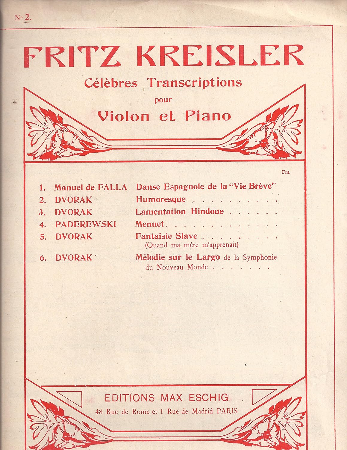 Humoreske, Op. 101, No. 7 (Violin and Piano). Composed By Antonin Dvorak and Anton. Edited By Fritz Kreisler. Editions Durand #Me0122400. [Paperback] Antonin Dvorak and Anton and Fritz Kreisler