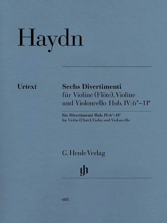 6 Divertimenti Hob.IV:6-11. String Trio. By Franz Joseph Haydn. Cello. Sheet Music