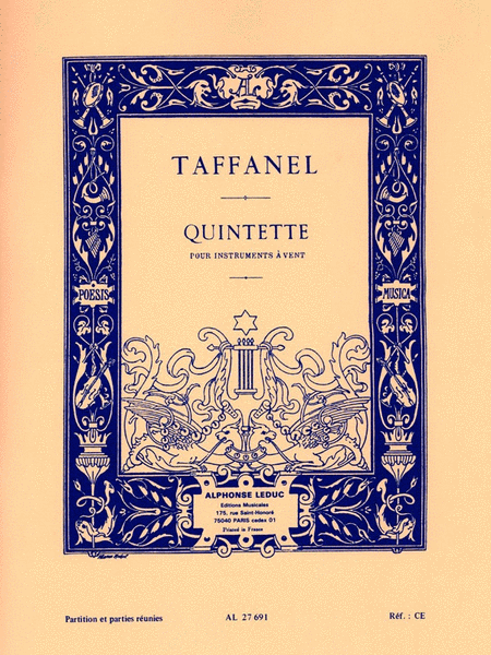 Quintette Pour Vent Flute Hautbois Clarinette Cor Basson by Paul Taffanel Clarinet - Sheet Music