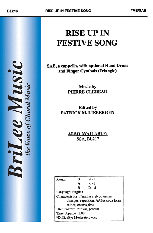 Rise Up in Festive Song by Patrick M. Liebergen Choir - Sheet Music