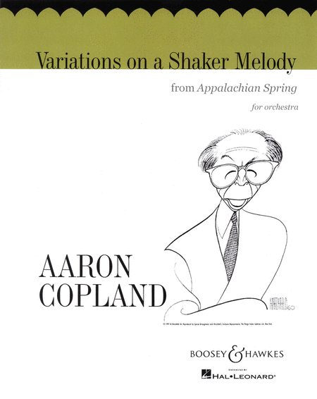 Variations on a Shaker Melody (from Appalachian Spring) Score and Parts by Aaron Copland. Orchestra - Sheet Music