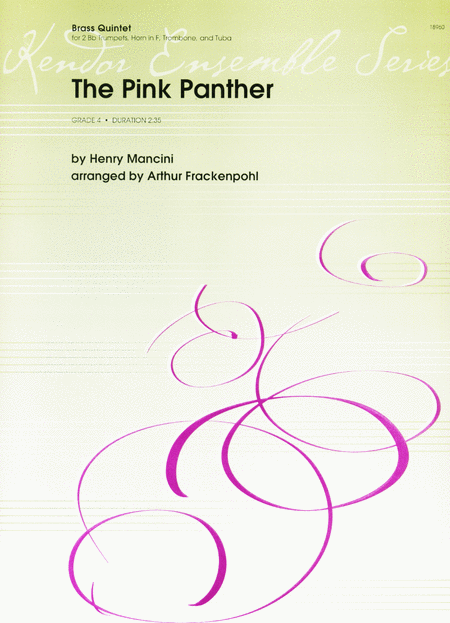 Pink Panther, The by Henry Mancini Horn - Sheet Music By Arthur Frackenpohl