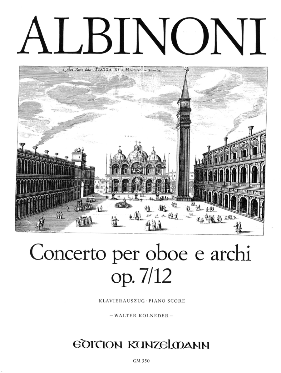 Oboe Concerto in C Op.7 No.12 By Tomaso Giovanni Albinoni. For Oboe and Piano. [Paperback] Tomaso Giovanni Albinoni