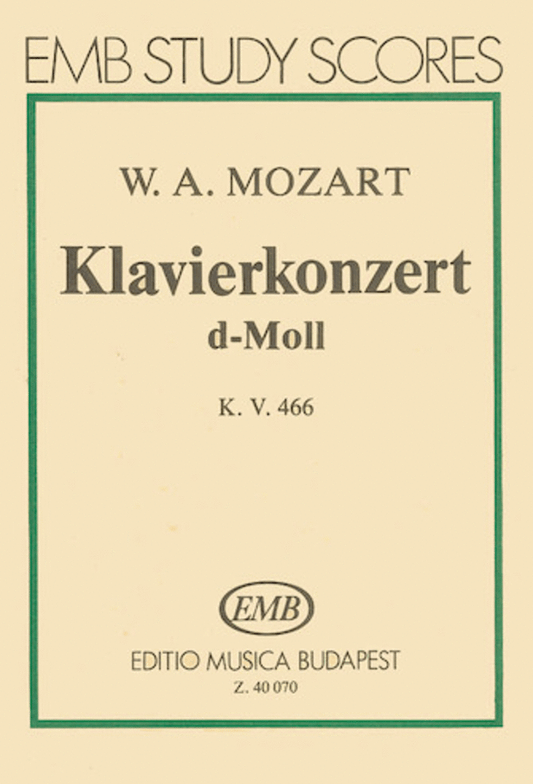 Concerto for Piano and Orchestra in D Minor, K. 466. Score. by Gabor Darvas Orchestra - Sheet Music