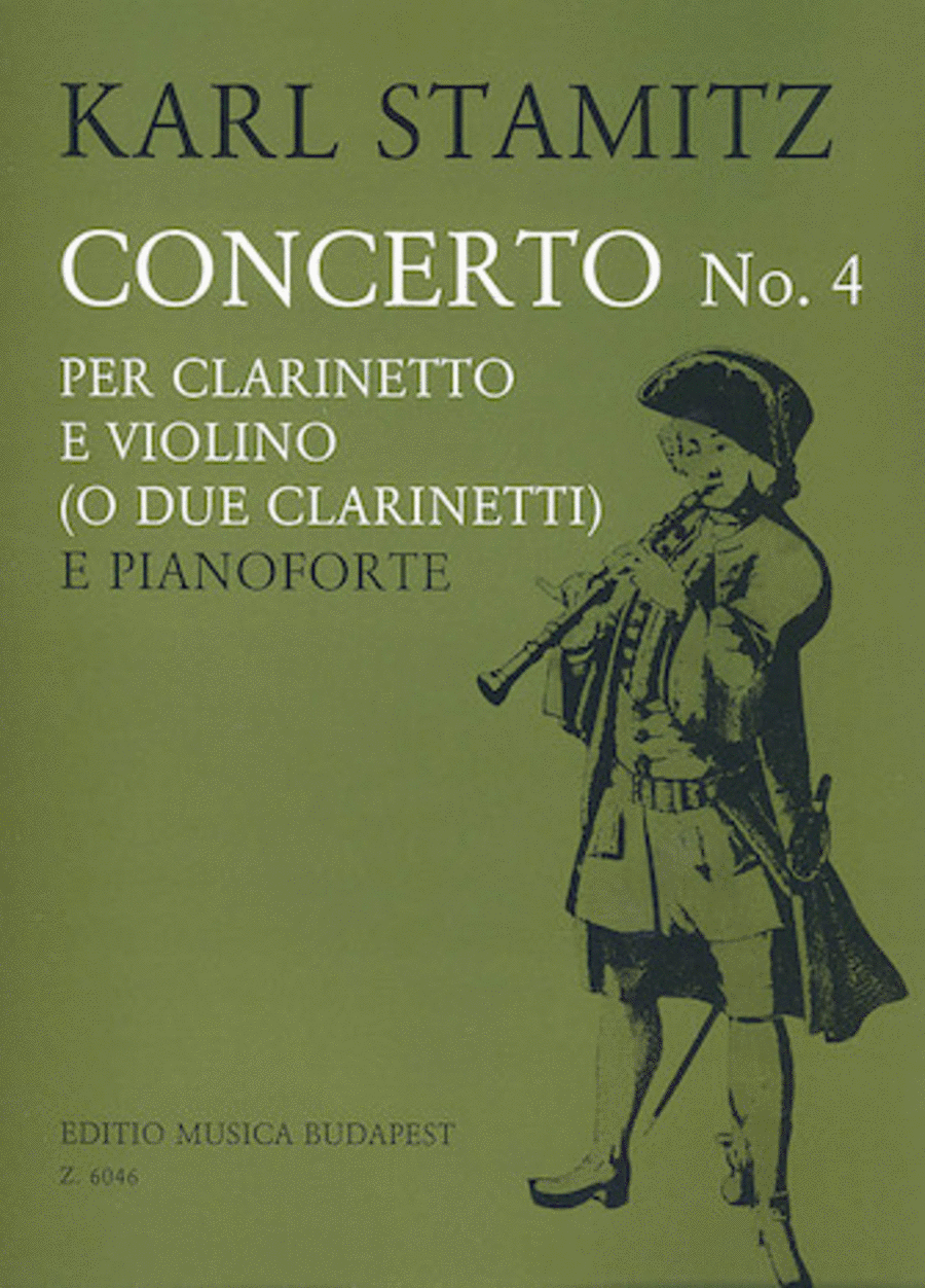 Concerto No. 4 for Clarinet and Violin (or 2 Clarinets) Clarinet and Piano by Gyorgy Balassa Clarinet Solo - Sheet Music