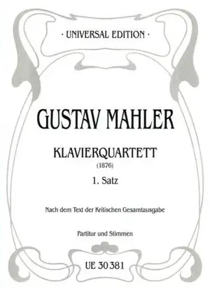 Mahler, G: Piano Quartet (Score and Parts)  Composer: Mahler Arranger: Wagner-Artzt, Manfred Mahler, Gustav