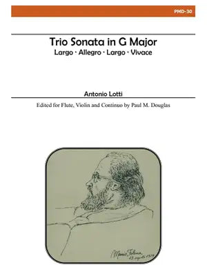 Trio Sonata in G Major By Antonio Lotti. Arranged By Johann Sebastian Bach. For Flute, Violin, and Continuo. Chamber Music. Grade 3+. Duration 6:30. [Paperback] Antonio Lotti