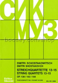 String Quartets, Nos. 13–15 (Op. 138, 142, 144). By Dmitri Shostakovich